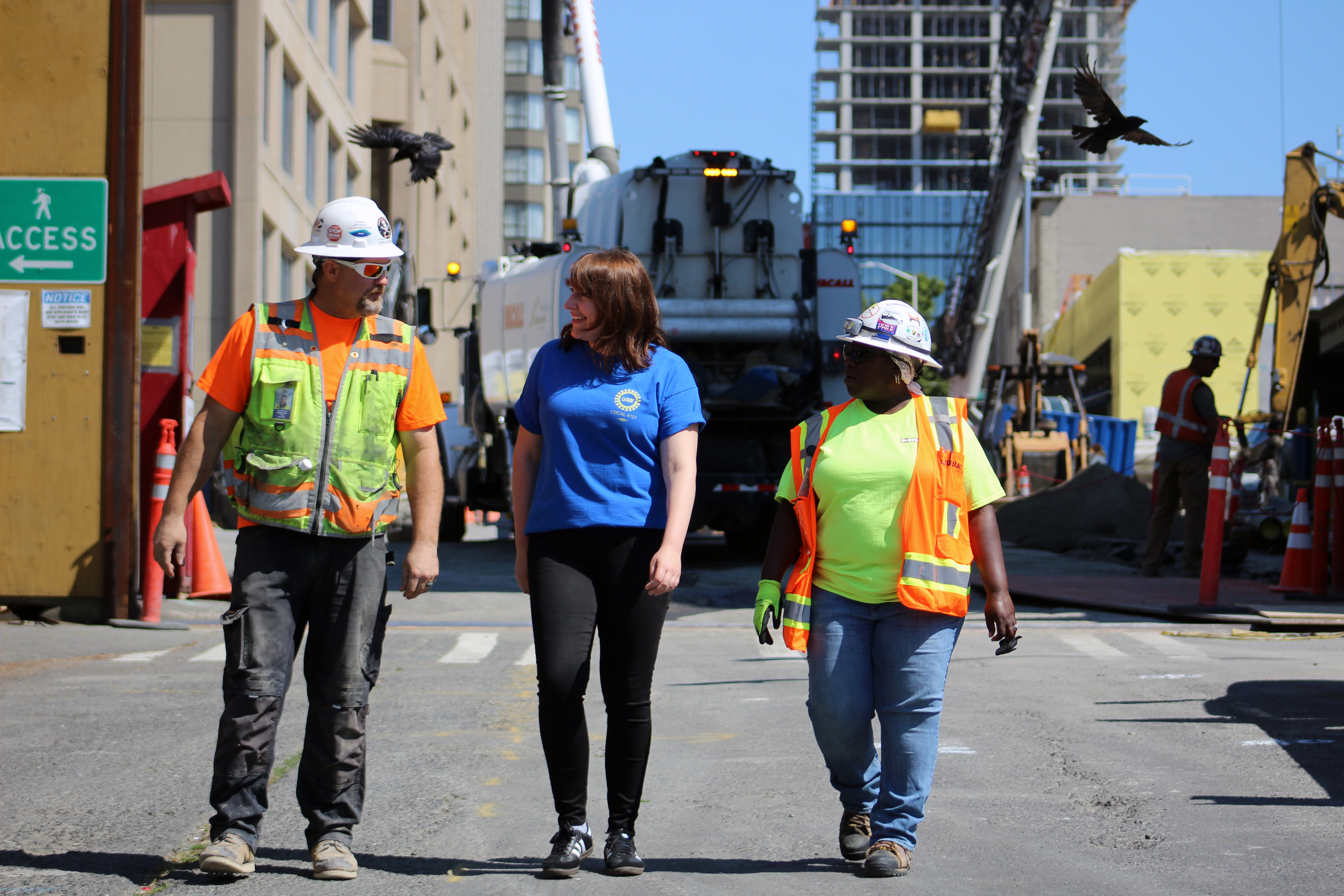 Laborers at light rail