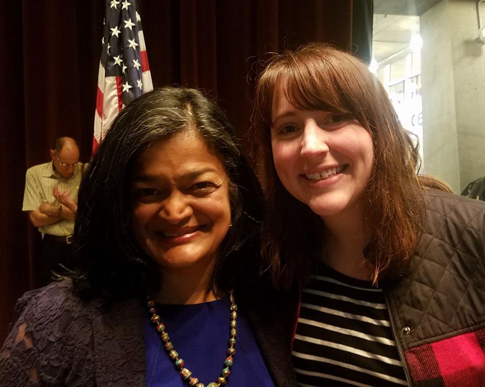 With Congresswoman Jayapal