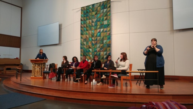 womxn's march panel